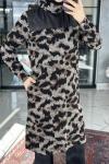 Sayra Tunik Leopar Kahve  Leopar